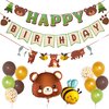 Pirese Teddy Bear Birthday Decorations, Beary First Birthday Decorations, Bear Party Decorations | Teddy Bear Decor | Teddy Bear Theme Party Supplies | Happy Birthday Bear | Bear Decorations Garland