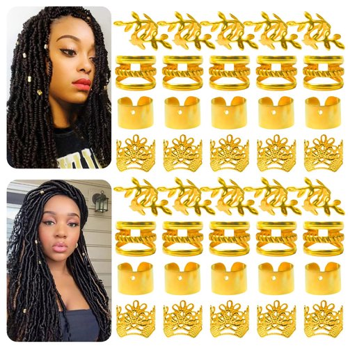 40pcs Shells for Hair, Metal Gold Hair Clips for Braids, Gold Hair Jewels for Braids, Hair Decorations for Braids in Women and Girls Jewelry Decorations