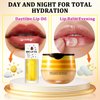 Honey Pot Lip Mask & Honey Lip Oil,Hydrating Lip Sleeping Mask Set for Lip Care,Moisturizing & Nourishing Lip Oil Gloss for Cracked Dry Lips（2PCS)
