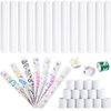LovesTown 54PCS Slap Bracelets White, Party Slap Bracelets DIY Wrist Bands Bulk Blank Snap Band for Kids Birthday Party Favors School Crafts