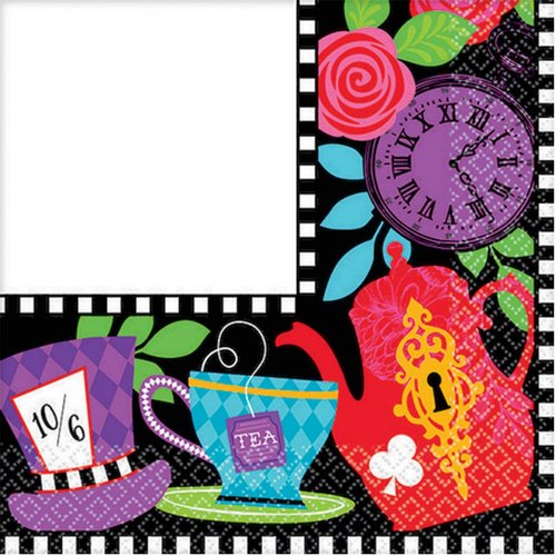 Mad Tea Beverage Party Napkins, 16 Ct.