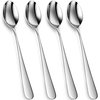 KEAWELL Premium 4-Piece Louise Long Handle Iced Tea Spoons, 18/10 Stainless Steel Long Teaspoons, Long Coffee Spoons, Cocktail Stirring Spoons, Dishwasher Safe (7.5", 4)