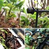 Axe Sickle 100 Pcs Adjustable Irrigation Drippers Sprinklers 1/4 Inch Emitter Dripper Micro Drip Irrigation Sprinklers for Watering System, Black.