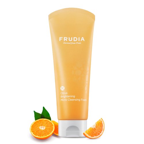 FRUDIA WELCOS Brightening Micro Cleansing Foam | Face Cleanser for Men & Women | Face Wash for Dry Skin & Sensitive Skin | Vitamin C Cleanser Facial Cleanser (Pack of 1, 4.9 fl. oz)