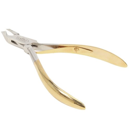 ForPro Professional Collection Cuticle Nipper Gold Hard Steel 1/2 Jaw, 100188