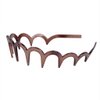 Suoirblss 3 Pcs Women and Men Fashion Zig Zag Shark Tooth Hair Comb Headwear Resin U-type Hard Headbands High-grade Hairband Hair Accessory
