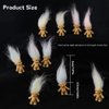 AEVBSOY 10 Pcs Lucky Dolls Set Mini Troll Dolls PVC Vintage Doll Mini Action Figures Cake Toppers for Party Favors School Projects Arts and Crafts Toys Party Supplies
