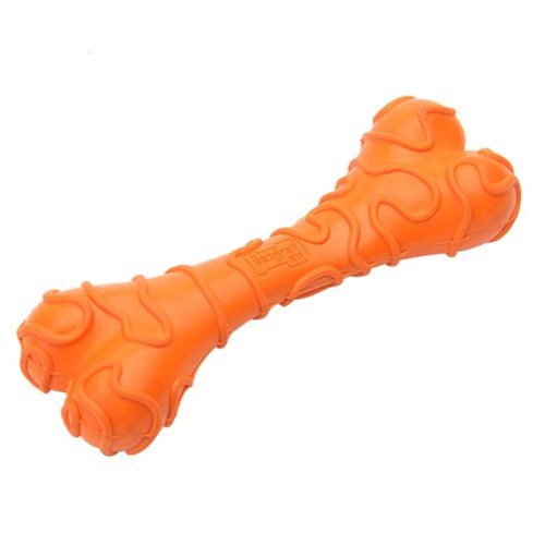 Edlike Cheese Flavor Dog Chew Toy Natural Rubber Bone Dog Toys Dog Molar Tooth Grinding Tools for Small Breed Dogs Indestructible Dog Toys for Aggressive Chewers (10.7cm)