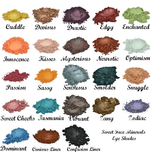 VIBRANT EYE SHADOW Brow Mineral Makeup Bare Skin Plum Brown Liner Powder Sheer