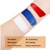 Red White and Blue Face Paint-USA American Flag Patriotic Stripe Fan Face Body Paint,Independence Day Face Painting Kit for Sports Makeup,4th of July 3 Colors Paint Set for Baseball Softball Players