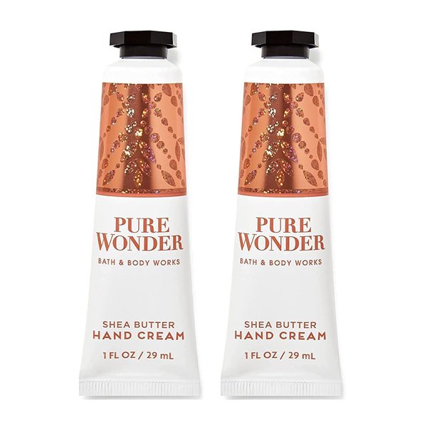 Bath & Body Works Shea Butter Hand Cream Travel Size1.0 Fluid Ounce, 2-Pack (Pure Wonder)