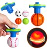 10Pack LED Light Up Spinner Tops Launcher with Gyroscope Motion Colorful Flashing Toys Novelty Bulk Goodie Bag Fillers Gifts Stuffers for Birthday Party Favors