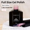 TOMICCA Pink Gel Nail Polish, Clear Pink Gel Polish, Pink Nude Gel Polish, Soak Off UV Jelly Gel Nail Polish, Sheer Translucent Colors Nail Art French Manicure DIY