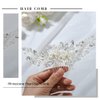 Bmirth Wedding Hair Combs Silver Flower Hair Comb Pearl Bridal Hair Piece Crystal Bride Hair Accessory for Women and Girls