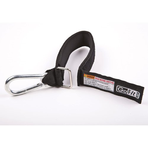 GoFit Black Ankle Strap with Carabiner for Tubes and Resistance Bands (GF-STAS) (GOFGFSTAS)