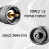 Onlyfire Camping Stove Adapter, Camping Backpacking Stove Convert Connector 1L Outdoor Propane Small Tank Input EN417 Lindal Valve Output, Camp Fuel Adapter for Outdoor Backpack Hiking