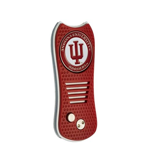 Mobile Pro Shop Switchblade Divot Repair Tool with Logo Printed Removable Magnetic Ball Marker-Best Divot Fixer (Indiana Hoosiers)