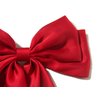 Women Big Bow Barrettes Girl's Satin Hairclips Long Ribbon Hair Pins Accessories For Party (Burgundy)