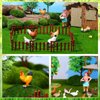 18 Pcs Farm Cute Animal Figurines Easter Toy Set 7 Pcs Simulated Chicken Figurines Realistic Plastic Farmer Feeder 10 Pcs Mini Fence Toys Preschool Toy Figure Play Set for Collection Educational Props