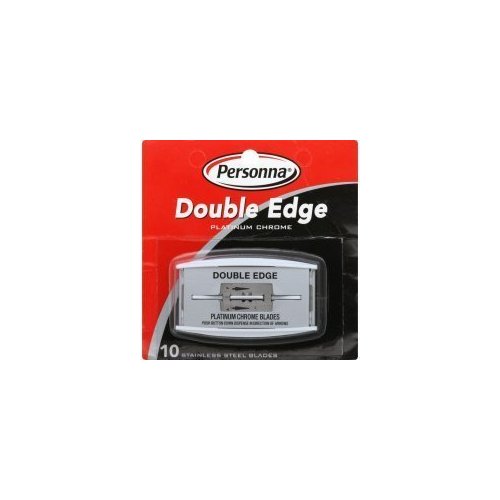 Personna Platinum Stainless Steel Double Edge Razor Blades 10 Blades Per Package