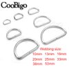 CooBigo 100 Pack 1/2" Dee Rings D-Ring Metal Buckle Strap Sewing Accessories FLQ051-E