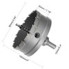 uxcell Carbide Hole Saw Drill Bit, 90mm Hole Cutter for Stainless Steel Alloy Cast Iron Copper Metal Sheet, with Limit Step