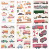 Oexper 18 Sheets of Construction Vehicle Temporary Tattoos Cars Fire Trucks Buses Transportation Tattoo Stickers for Boys Girls Kids Adults Birthday Party Car Themed Party Supplies Party Favors