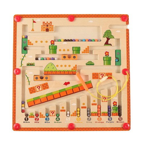 Avenor Magnetic Color and Number Maze Board - STEM Toy for 3+ Year Olds - Montessori Toys for 3+ Year Old - Ideal Gift for Toddlers, Boys, Girls - Magnetic Maze Puzzle Activity