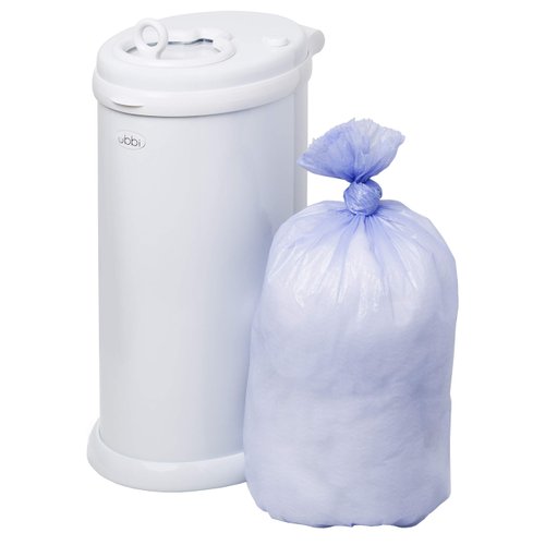 Ubbi Diaper Pail Plastic Bags, Disposable Baby Waste Bags, Single Pack, 25 Count, 13-Gallon Bags