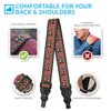 Guitar Strap For Acoustic Guitars , Electric Guitars and Bass , Red Vintage Woven Embroidered Adjustable Strap Includes 2 Strap Locks To Keep Your Guitar Safe & 2 Unique Picks and Pick Pocket