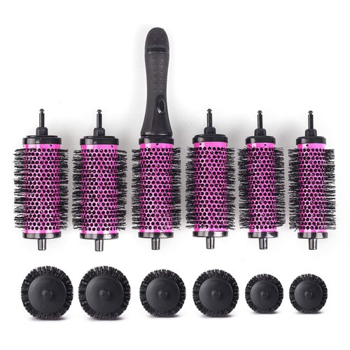 XC Global Round Hair Brush Set with Detachable Barrels Styling Tool, Round Hair Brush for Blow Drying with 6 Barrels 1 Handle, 3 Different Hair rollers to Create Your Hairstyle