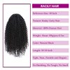 Kinky Curly Ponytail Extensions Human Hair Wrap Drawstring Adjustable Clip In Pony Tail 3C Afro Curl Natural Black (24")