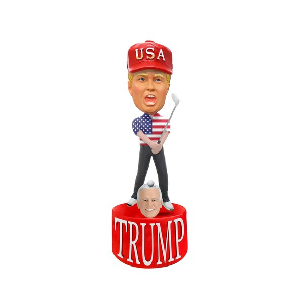 Donald Trump 2024 Collectibles Trump Merchandise for Patriotic Americans - Talking Bobble Head with Audio Lines, Iconic Phrases - Donald Trump Bobbleheads Figures - Trump Rally (Golfing)