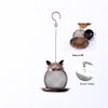 Mentoart Bird Feeder for Outside, Squirrel Proof Metal Wild Bird Feeder Decoration for Hanging Outside Garden Yard, Cute Cat-Shaped