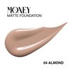 SELESTIA BEAUTY Matte Foundation Money - Long-Lasting Makeup Foundation with Flawless & Buildable Coverage - Liquid Foundation for All Skin Types - Perfect Women's Gifts for Christmas (Almond)