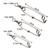 JSHANMEI Long line Snap Clips Stainless Steel Longline Branch Hanger Snap Swivels Float Line Tuna Clip Fishing Accessories (4inch-3pcs)