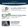 ALL METAL Handheld Shower Head with Hose and Brass Holder- CHROME - 2.5 GPM High Pressure Shower Heads - Hand Shower Head with Adjustable Shower Wand Bracket - 6ft Flexible Extension