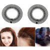 6 PCS Plastic Stretchy Circle Flexible Comb Teeth Headband Hair Clips Hoop Women's Fashion Hair Combs Hair Band Hair Accessories (Black+Brown+Transparent)