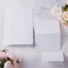Toperd 50 Pack Shiny Blank Folded Cardstock Shiny Greeting Cards for DIY Cards (Shiny White, 5x7)