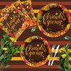 Friendsgiving Plates and Napkins Party Supplies, Friendsgiving Decorations Tableware Include Friendsgiving Tablecloth, Friendsgiving Plates and Napkins, Serve 20