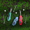 3 Sets Miniature Dollhouse Accessories Sports Miniature Golf Clubs Mini Golf Club Model Toys for 1:12 Scale Dollhouse Decorations, Red Blue Green