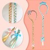 ANOHUYHO 2Pcs Princess Dress up Wigs,Long Braided Wigs Princess Hairpiece Rapunzel Wig,Hair Headband for Girls Cosplay Hairpiece Costume Decor Accessories(Wigs for girls-A)