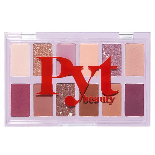 PYT BEAUTY Highly Pigmented Eyeshadow Palette with Rowdy Rose Nude Shades, Hypoallergenic, Vegan Makeup, 1 Count, Talc Free