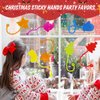Christmas Sticky Hands Bulk 42PCS Christmas Party Favors for Kids Stretchy Christmas Sticky Hand Toy Goodie Bag Stuffers Christmas Stocking Stuffers Kids Party Supplies Christmas Toys Classroom Prizes