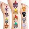 Cat Temporary Tattoos Themed Birthday Party Supplies Favors Decorations 96 PCS 8 Sheets Cute Fake Tattoo Stickers Party Games For Children Kids Boys Girls School Gifts Rewards Home Activity