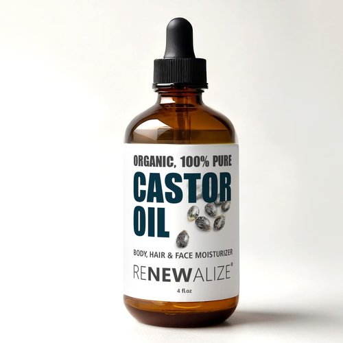 Renewalize ORGANIC CASTOR OIL FACE MOISTURIZER - Cold Pressed - All Natural Skincare treatment - ...