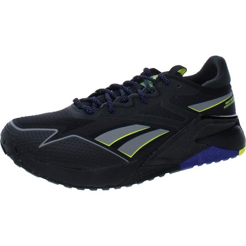 Reebok Unisex Nano X2 Tr Adventure Cross Trainer, Black/Bold Purple/Acid Yellow, 11.5 US Men