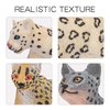 GAICOM Wildlife Model Set 4PCS Snow Leopard,Serval,Leopard Cat Party Favors Toys for Boys Girls Kids