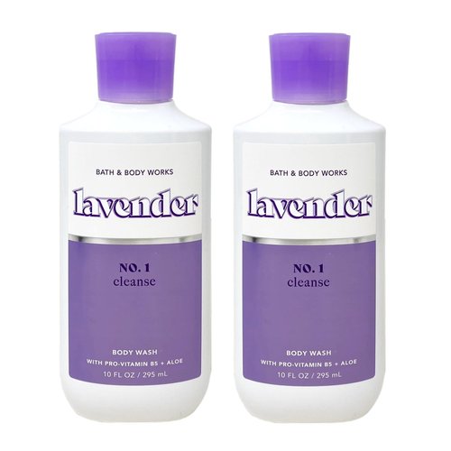 Generic Bath and Body Work LAVENDER Body Wash Bundle - Set of 2, Full Size, Purple