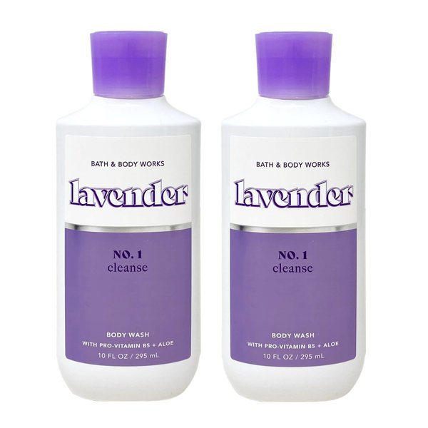Generic Bath and Body Work LAVENDER Body Wash Bundle - Set of 2, Full Size, Purple
